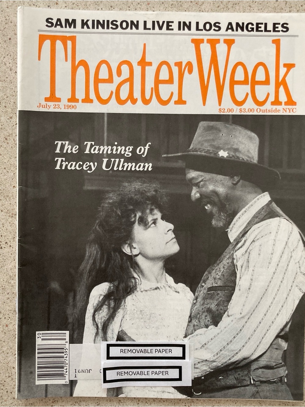 Tracey Ullman & MorganFreeman Theater Week Magazine July 23 1990 Address Label